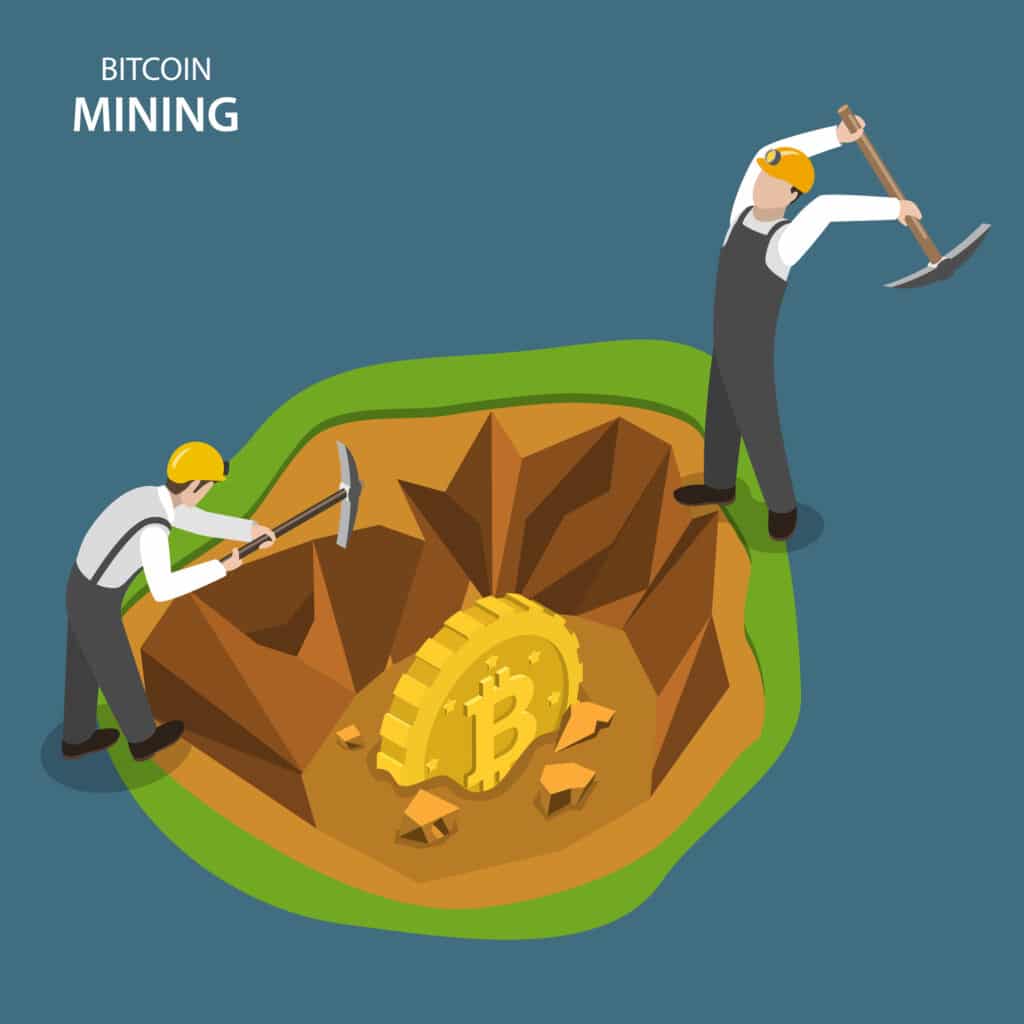 The process of bitcoin mining